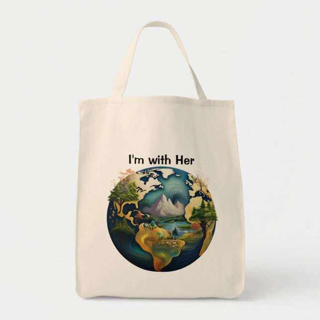 Earth Keeper Tote – Carry the Land with Care (Front)
