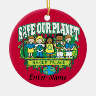 Earth Kids Rhode Island Ceramic Tree Decoration