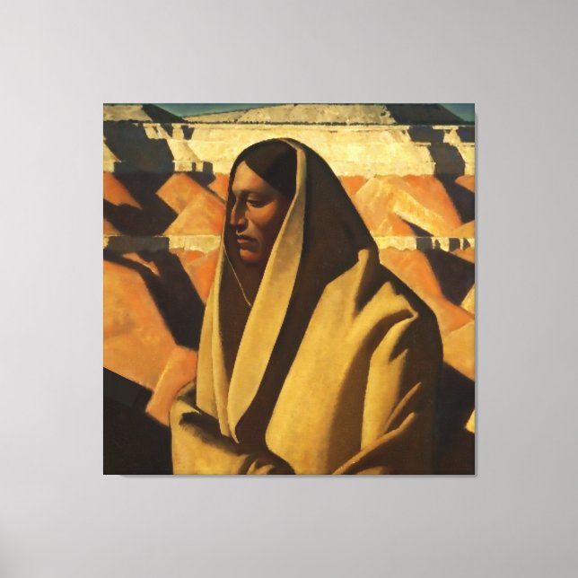 “Earth Knower” Western Art by Maynard Dixon Canvas Print (Front)