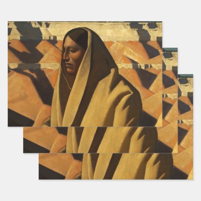 “Earth Knower” Western Art by Maynard Dixon Wrapping Paper Sheet (Set)