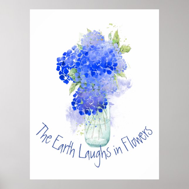 Earth Laughs in Flowers Gardeners Quote Poster (Front)