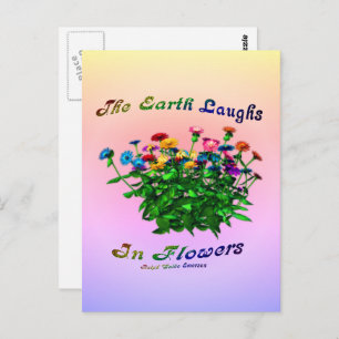 Earth Laughs In Flowers Inspirational Postcard