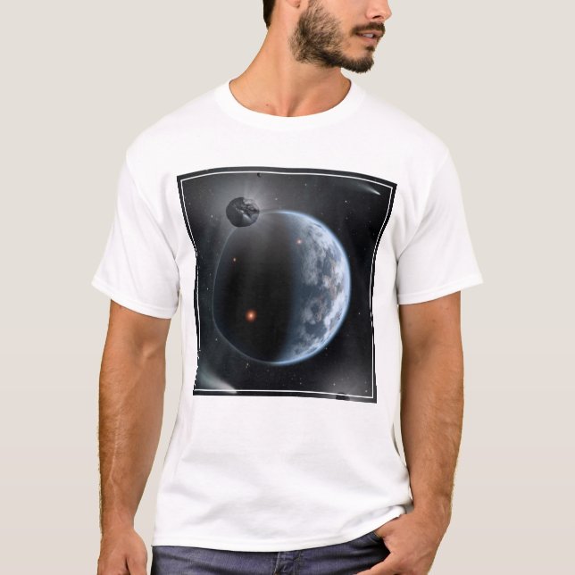 Earth-Like Planet With Oceans Coating Its Surface. T-Shirt (Front)