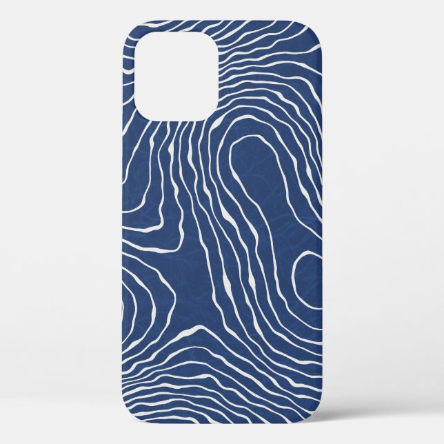 Earth Line Topographic Organic Print. Case-Mate iPhone Case (Back)