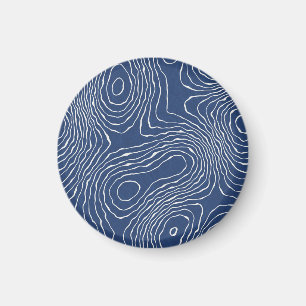 Earth Line Topographic Organic Print. Magnet