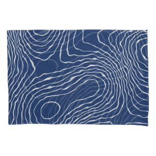 Earth Line Topographic Organic Print. Pillowcase