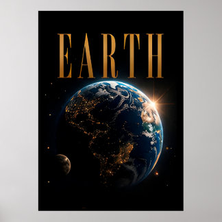 Earth Luxury Space Editorial Graphic Poster