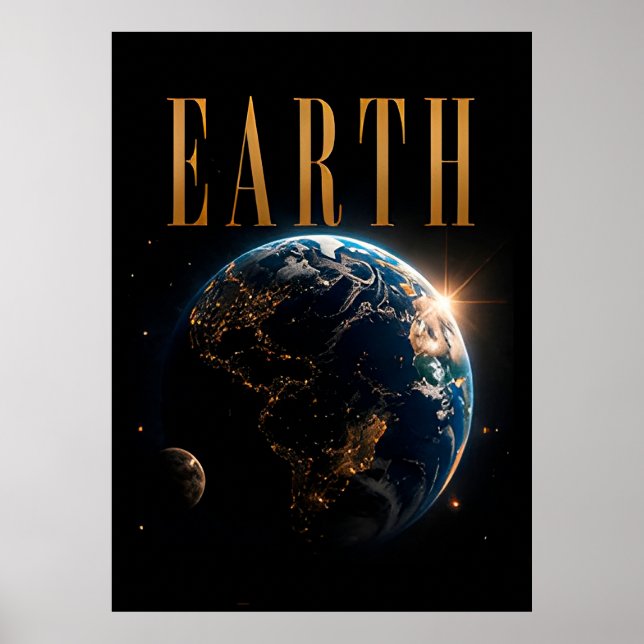 Earth Luxury Space Editorial Graphic Poster (Front)