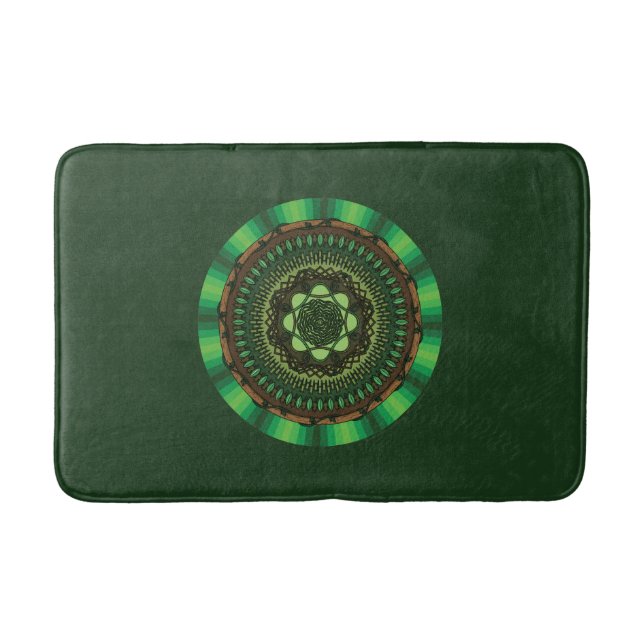 Earth Mandala Bath Mat (Front)