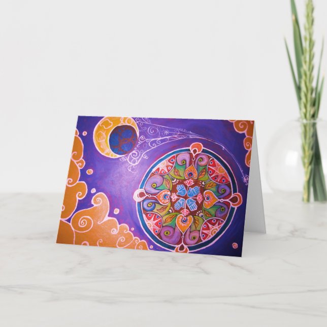 Earth Mandala Greeting Card (Front)