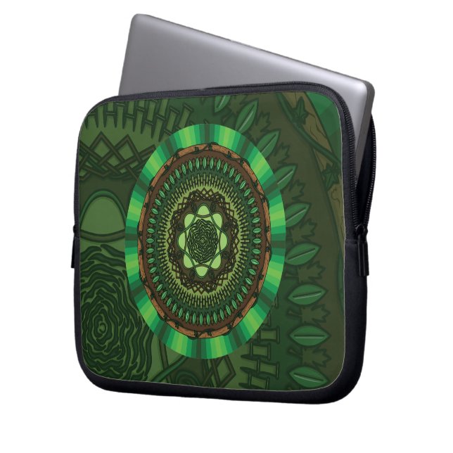 Earth Mandala Laptop Case (Front Left)
