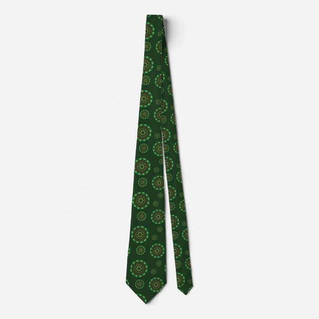 Earth Mandala Men's Neck Tie (Front)
