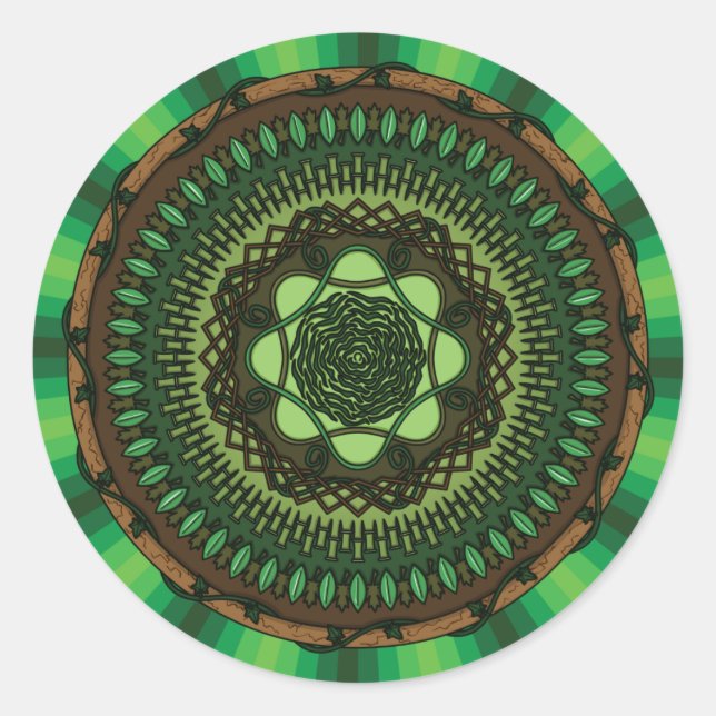 Earth Mandala Sticker (Front)