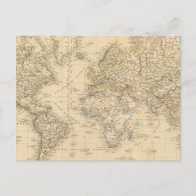 Earth Mercator proj Postcard (Front)