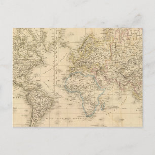 Earth Mercator proj Postcard