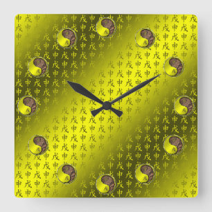Earth Monkey Square Wall Clock