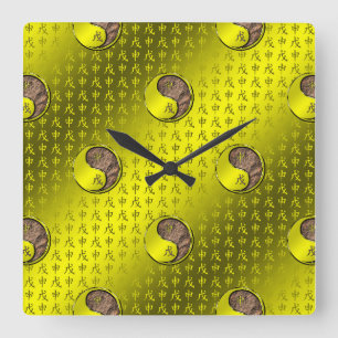Earth Monkey Square Wall Clock