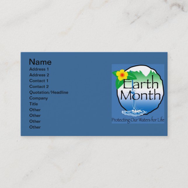 Earth Month Business Card (Front)