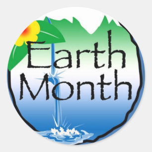 Earth Month Classic Round Sticker