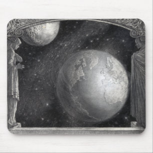 "Earth, Moon, and Milky Way" mousepad