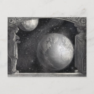 "Earth, Moon, and Milky Way" postcards