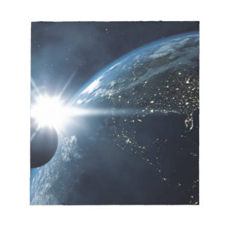 earth moon and sun notepad