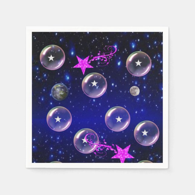 Earth Moon Paper Napkins (Front)