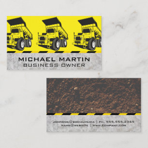 Earth Mover   Construction Machinery Vehicles Business Card