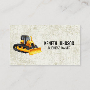 Earth Mover   Construction Vehicle  Business Card