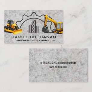 Earth Mover   Construction Vehicle   Concrete Business Card