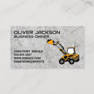 Earth Mover Vehicle   Construction   Concrete Business Card