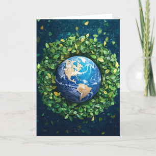 Earth Nature Planet Green Holiday Card