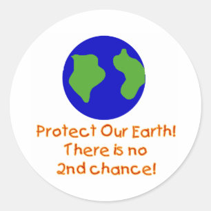 Earth No 2nd Chances Classic Round Sticker