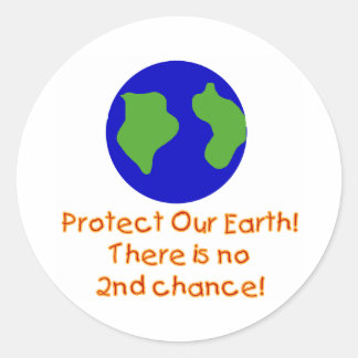 Earth No 2nd Chances Classic Round Sticker