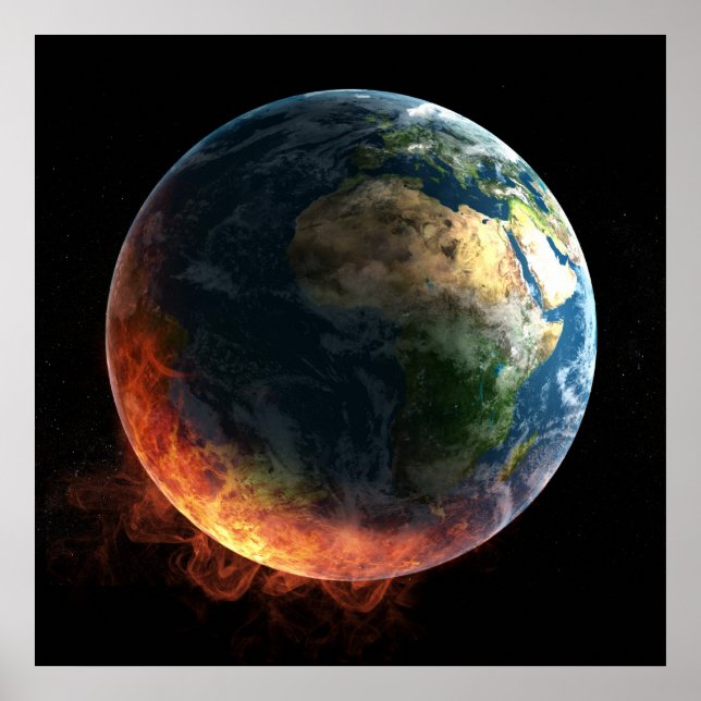 Earth on Fire Poster (Front)