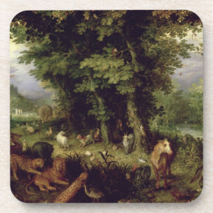 Earth or The Earthly Paradise, 1607-08 (oil on cop Coaster