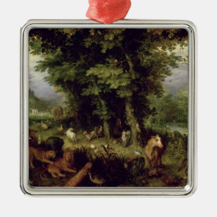 Earth or The Earthly Paradise, 1607-08 (oil on cop Metal Tree Decoration