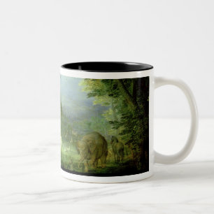 Earth or The Earthly Paradise, detail of Adam and Two-Tone Coffee Mug