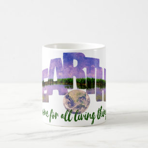Earth Our Home Blue Summer Sky and Water Coffee Mug