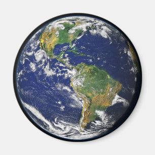 Earth Our World Round Magnets