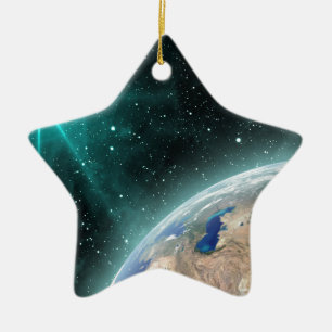 Earth Outer Space Ceramic Tree Decoration