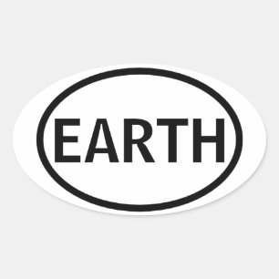 Earth Oval Oval Sticker