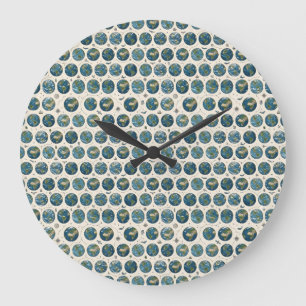 Earth Pattern Large Clock