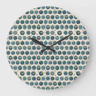 Earth Pattern Large Clock