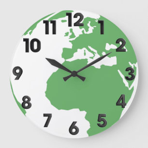 Earth pattern large clock
