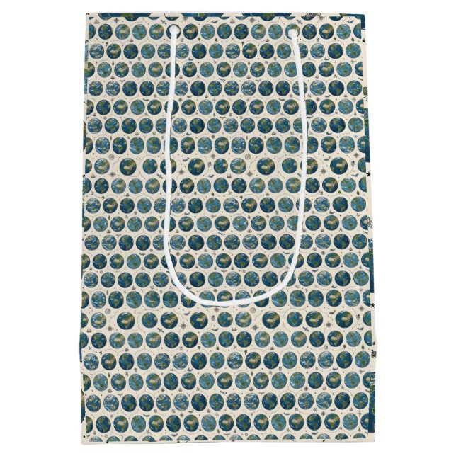 Earth Pattern Medium Gift Bag (Back)
