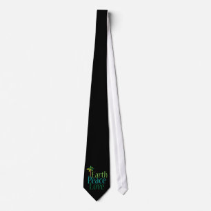 Earth Peace Love Tie