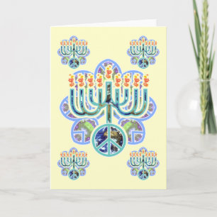Earth Peace Menorah Cards