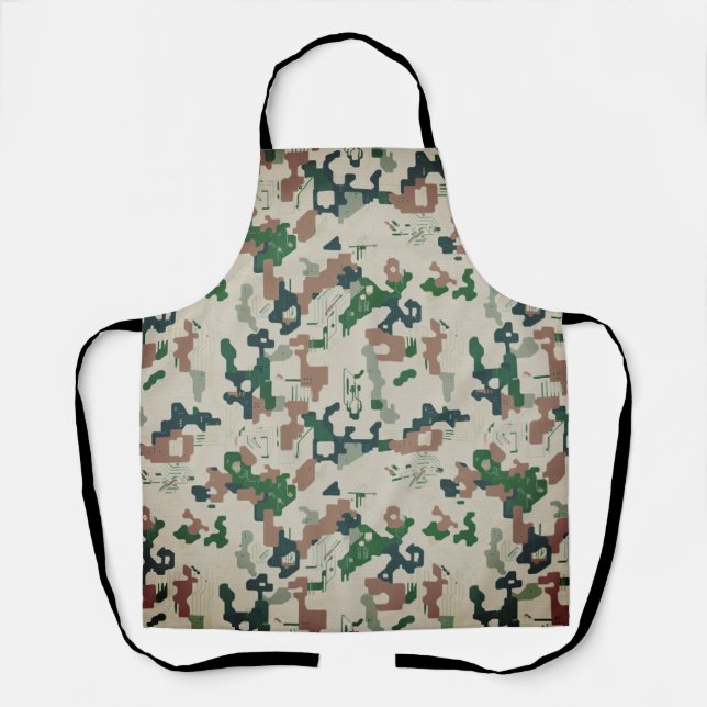 Earth Pixel Woodland  Apron (Front)