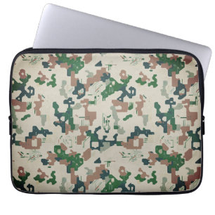 Earth Pixel Woodland  Laptop Sleeve